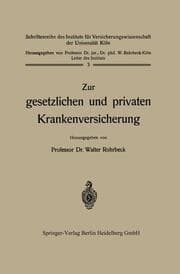 Cover von Zur gesetzlichen und privaten Krankenversicherung