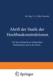 Cover von Abriß der Statik der Hochbaukonstruktionen
