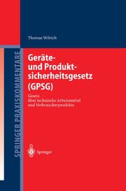 Cover von Geräte- und Produktsicherheitsgesetz (GPSG)