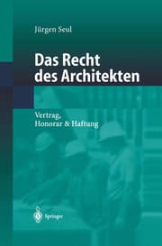 Cover von Das Recht des Architekten