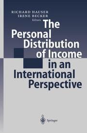 Cover von The Personal Distribution of Income in an International Perspective