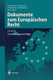Cover von Dokumente zum Europäischen Recht