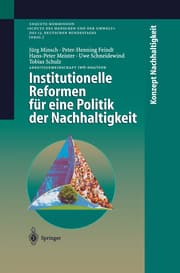 Cover von Institutionelle Reformen für eine Politik der Nachhaltigkeit