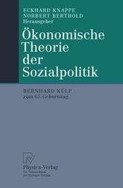 Cover von Ökonomische Theorie der Sozialpolitik