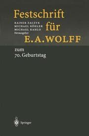 Cover von Festschrift für E.A.Wolff