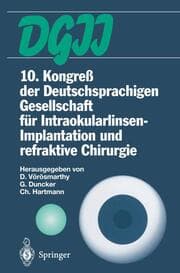 Cover von 10.Kongreß der Deutschsprachigen Gesellschaft für Intraokularlinsen-Implantation und refraktive Chirurgie