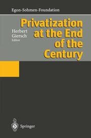 Cover von Privatization at the End of the Century
