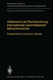 Cover von Völkerrecht als Rechtsordnung Internationale Gerichtsbarkeit Menschenrechte