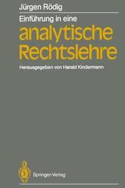 Cover von Einführung in eine analytische Rechtslehre