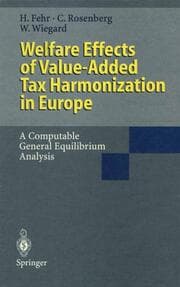 Cover von Welfare Effects of Value-Added Tax Harmonization in Europe