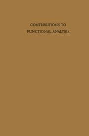 Cover von Contributions to Functional Analysis