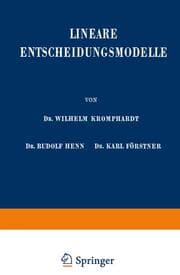 Cover von Lineare Entscheidungsmodelle