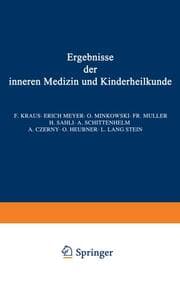 Cover von Ergebnisse der inneren Medizin und Kinderheilkunde