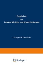 Cover von Ergebnisse der Inneren Medizin und Kinderheilkunde