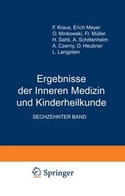 Cover von Ergebnisse der Inneren Medizin und Kinderheilkunde