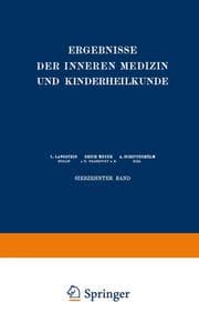 Cover von Ergebnisse der Inneren Medizin und Kinderheilkunde