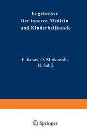 Cover von Ergebnisse der Inneren Medizin und Kinderheilkunde