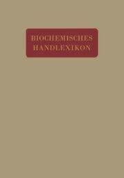 Cover von Biochemisches Handlexikon