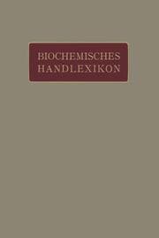 Cover von Biochemisches Handlexikon