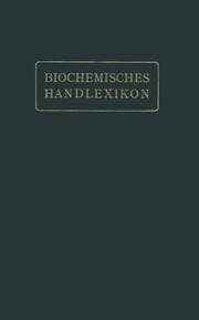 Cover von Biochemisches Handlexikon