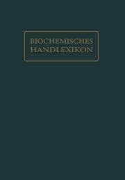 Cover von Biochemisches Handlexikon