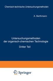 Cover von Untersuchungsmethoden der organisch-chemischen Technologie