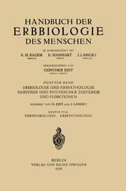 Cover von Erbbiologie und Erbpathologie Nervöser und Psychischer Zustände und Funktionen