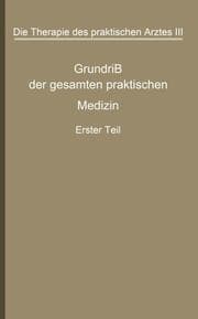 Cover von Die Therapie des praktischen Arztes