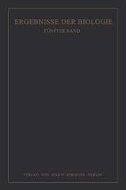 Cover von Ergebnisse der Biologie