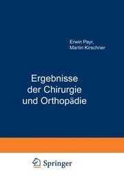 Cover von Ergebnisse der Chirurgie und Orthopädie