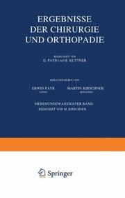 Cover von Ergebnisse der Chirurgie und Orthopädie