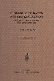 Cover von Biologische Daten für den Kinderarzt