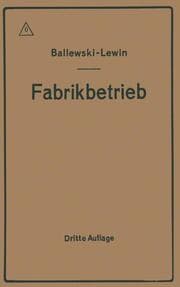 Cover von Der Fabrikbetrieb
