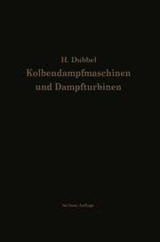 Cover von Kolbendampfmaschinen und Dampfturbinen