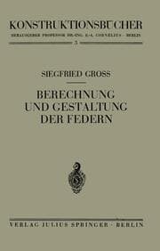 Cover von Berechnung und Gestaltung der Federn