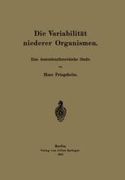 Cover von Die Variabilität niederer Organismen