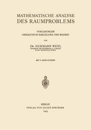 Cover von Mathematische Analyse des Raumproblems