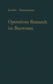 Cover von Operations Research im Bauwesen