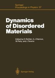Cover von Dynamics of Disordered Materials