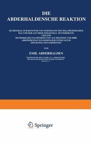 Cover von Die Abderhaldensche Reaktion