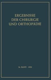 Cover von Ergebnisse der Chirurgie und Orthopädie