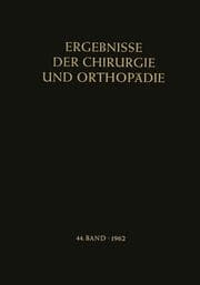 Cover von Ergebnisse der Chirurgie und Orthopädie