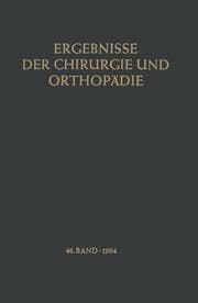 Cover von Ergebnisse der Chirurgie und Orthopädie