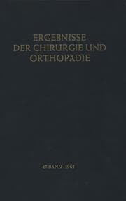 Cover von Ergebnisse der Chirurgie und Orthopädie