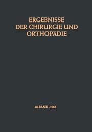 Cover von Ergebnisse der Chirurgie und Orthopädie
