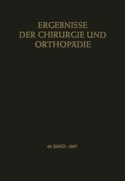 Cover von Ergebnisse der Chirurgie und Orthopädie