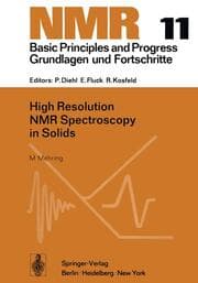 Cover von High Resolution NMR Spectroscopy in Solids