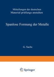 Cover von Spanlose Formung der Metalle