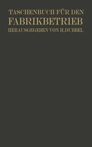 Cover von Taschenbuch für den Fabrikbetrieb