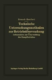 Cover von Technische Untersuchungsmethoden zur Betriebsüberwachung
